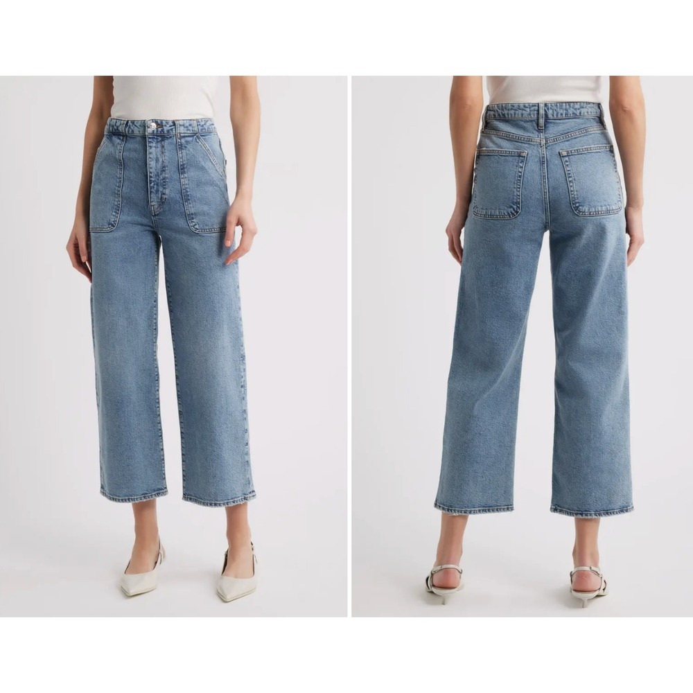 Frame‎ The Modern Pocket Wide Leg Jeans in Charge 70s Inspired Women 30 NWT $298
